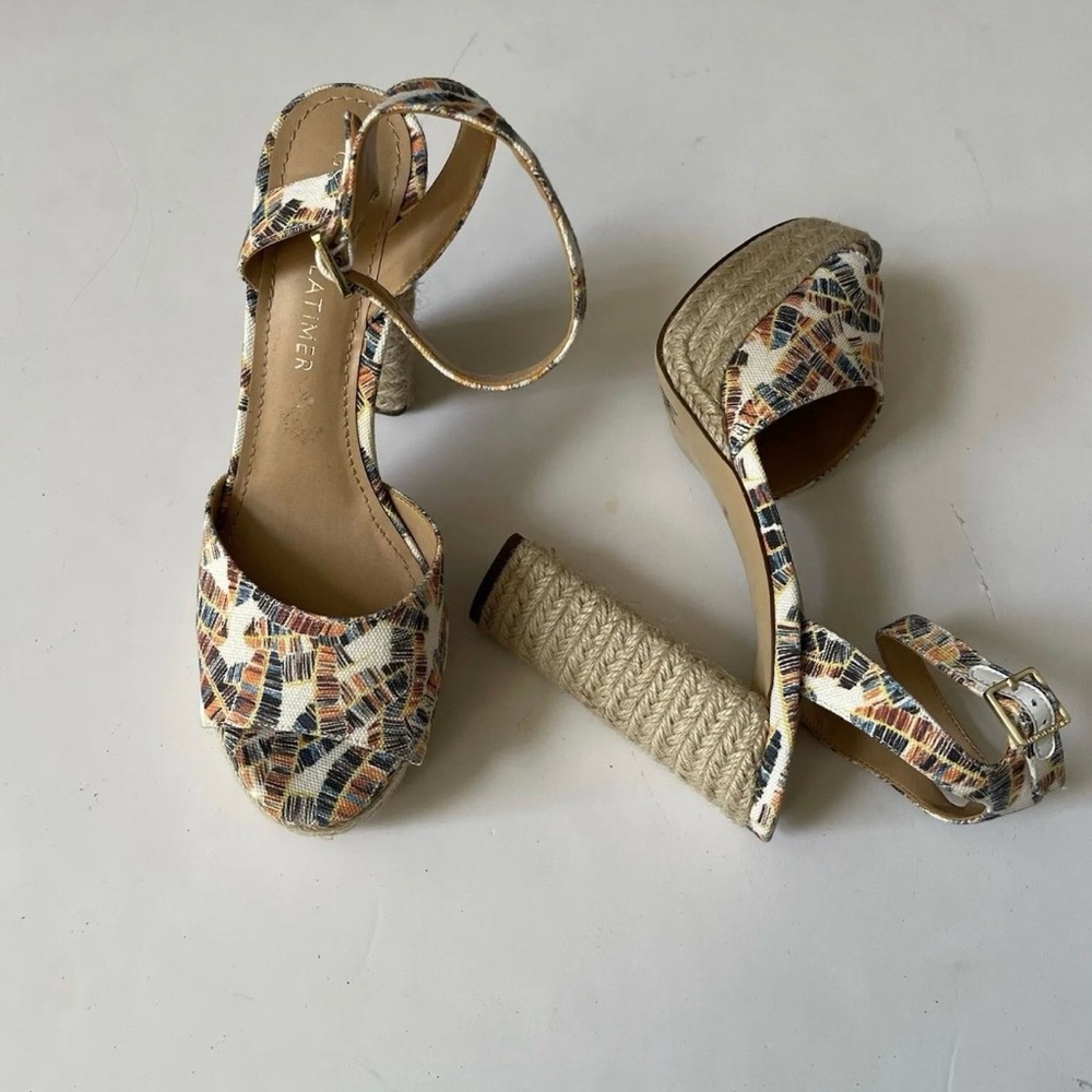 Gibson Latimer Luciana Multicolor Espadrille Platform Heels Sandals - Picture 9 of 11